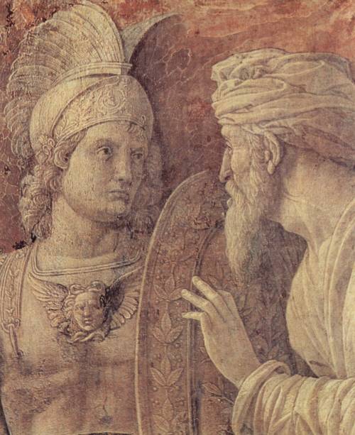 ganymedesrocks:  Andrea Mantegna (1431 - 1506), as in Power meeting Wisdom, ca. 1500