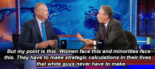 -teesa-:  10.15.14 Jon teaches Bill about white privilege. 