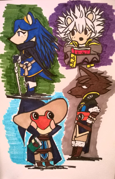 I wanted to draw Lucina as a hedgehog, and it evolved from there. I might draw more one day.