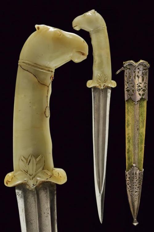 Jade hilted dagger, India, 18th century.from Czerny’s International Auction House