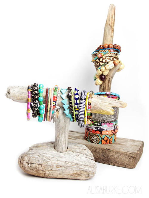 DIY Driftwood Jewelry Stand Tutorial from Alisa Burke. I think other than the DIY industrial copper 