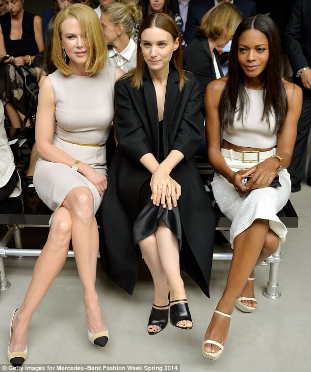 thisisreallypretty:  Nicole Kidman, Rooney Mara and Naomie Harris sat front and centre