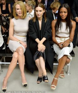 Thisisreallypretty:  Nicole Kidman, Rooney Mara And Naomie Harris Sat Front And Centre