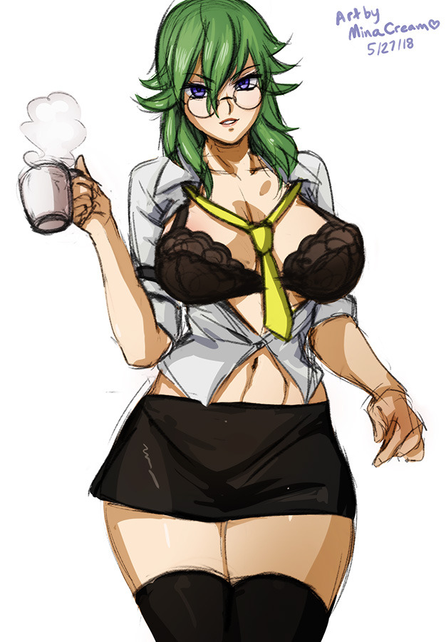 minacream: Sketch 363 - BOobleck   Genderbend Bartholomew Oobleck from RWBY. :3 Commission