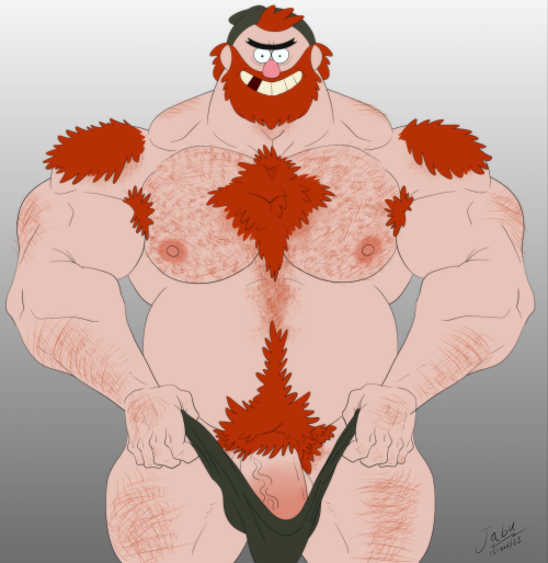 Let's See, He Is Big, Strong, A Little Hairy, Well-endowed And Has A Very Sexy Look.