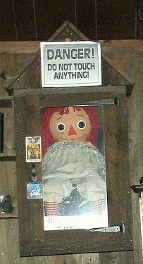 cryena:  unexplained-events:  AnnabelIe, the haunted doll. In 1970 a mother purchased an antique Raggedy Ann Doll from a hobby store. The doll was a present for her daughter Donna on her birthday. Soon they discovered the doll would move on its own and