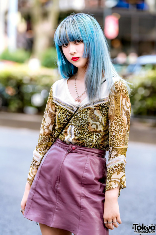 15-year-old Japanese students Yoh and Mawoni on the street in Harajuku wearing fashion from RRR By S