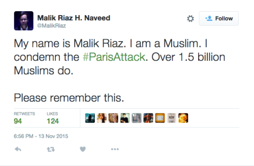 public-rhetoric:Quick reminders while the horrible events of the #ParisAttack are still unfolding… B
