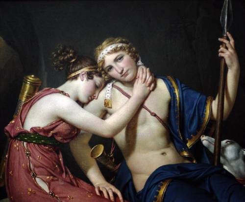 centuriespast:DAVID, Jacques-LouisThe Farewell of Telemachus and Eucharis1818Oil on canvas, 87 x 103