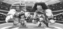 Shonuff44: Anakaris / Menat -Vs- Poison / Hugo  Here Is A Picture That I Did This