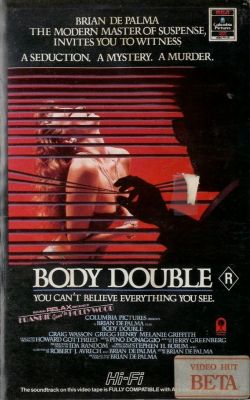 60s70sand80s:  Betamax box art for Body Double (1984)