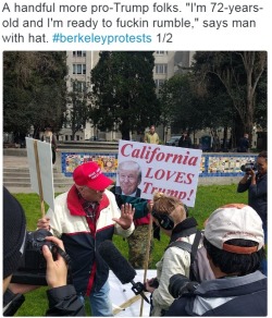 asgardreid:  nflstreet:  red-mccloud:  nflstreet: life comes at you fast  old man assaulted for having opinion in democratic republic of commiefornia  *picks fights and says “punch me” to people who say hes an asshole* “WAHHHH WHY DID THEY ACTUALLY