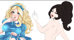 Halloween Hel sneak peek `v´I changed my mind to Alice and Red Queen ~