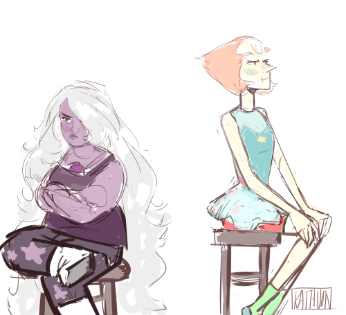 kathuon: Rose probably put them in them in timeout when they refused to get along…these two <3