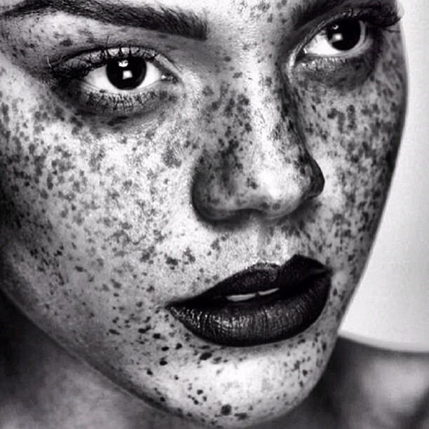 #freckles #blackandwhite #instphoto