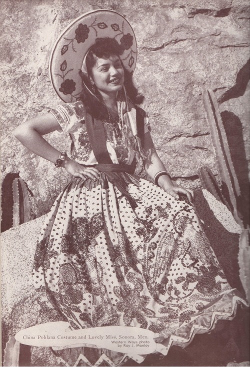 vintagephx: Miss Sonora Mexico (late 1950s) from thrifted old Arizona Annual magazine, your gift fro