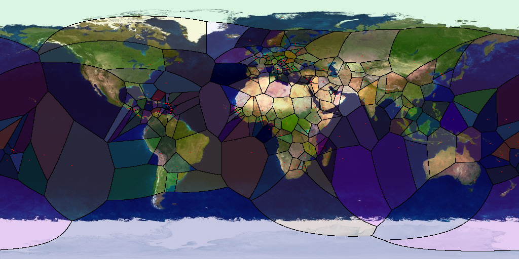 Voronoi diagram of the world’s capitals - what the - Maps on the Web