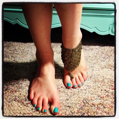#barefootsandal #tealtoes #feet #footfetish