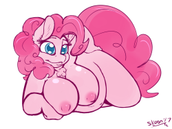 datcatwhatponiponi: Pinkie Pie makes an adorable bbw.  I’ll probably make a comparison post later so y’all can see it but this is a complete overhaul of a nine month old sketch that was just terrible. Seems I have improved enough to fix the things.