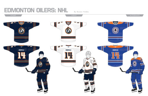 Edmonton OilersI may be in the minority, but I really like the Oilers in navy. Starting with a colo
