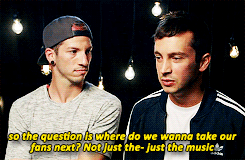 21pgifs:Twenty One Pilots Reveal The Status of Their New Album