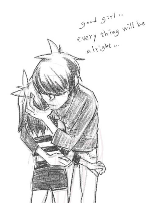 dumbkidgrownup:  ゴリラズ落書き詰め　8 | A-KA [pixiv] I only wanted to post the first pic, but I had to include a few of the sketches of this stack (there are more on the original page!) Also Kaiba-Murdoc, lol: 