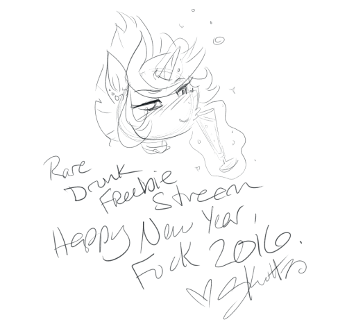 DRINKING MY ALCOHOLIC JUICE AND RAFFLINGIf you get picked, give a ref. Can be cannon or an OC. Does not have to be ponies.One freebie per person [PATREONS HAVE NO LIMIT]