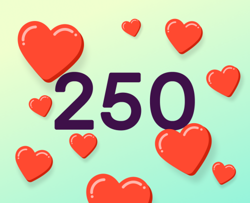 Thank You To Everyone Who Got Me To 250 Likes!