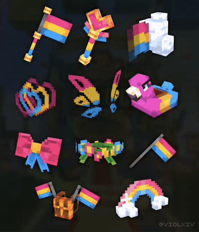 The same set in the pansexual flag.
