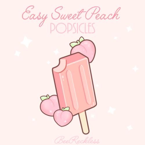 beerecklessart:Happy Eat A Peach Day! Some quick peach popsicles to get you through the rest of summ