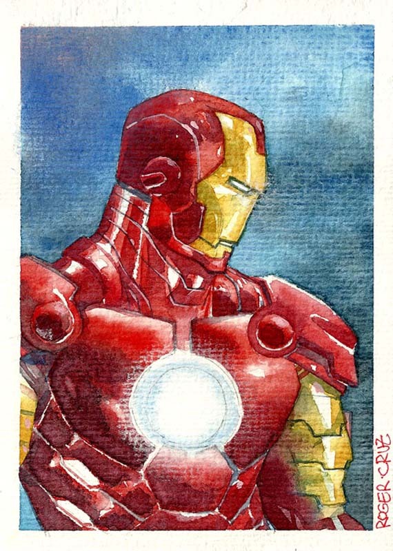 cadencecomicart:  Iron Man Pinup by Roger Cruz Original art available for sale HERE