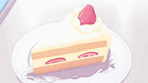 anime sweets gif  Anime cake Japanese strawberry shortcake Cake wallpaper