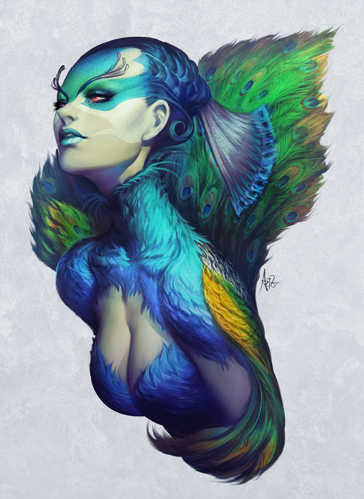 lohrien:  Peacock Queen by `Artgerm