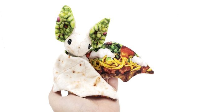 stuffed animal wrapped in a burrito
