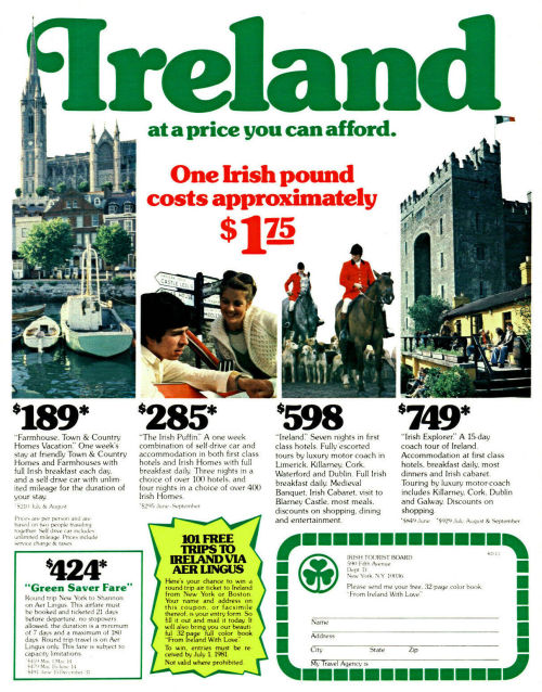 Irish Tourist Board, 1981