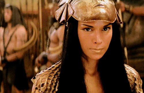 stormesandshowers:  yocalio:  Patricia Velásquez as Anck-su-NamunThe Mummy (1999) Dir. Stephen Sommers    The Mummy Returns (2001)    Dir. Stephen Sommers         I shoulda known I was gay a lot sooner growing up than I did because I was obsessed