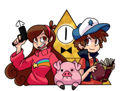 pasteldot:  I did a collaboration with gias-machella! Cause we are so hyped about gravity falls!!!