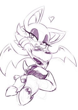 kandlin:Stream Sketch of Rouge the Bat  Patreon 