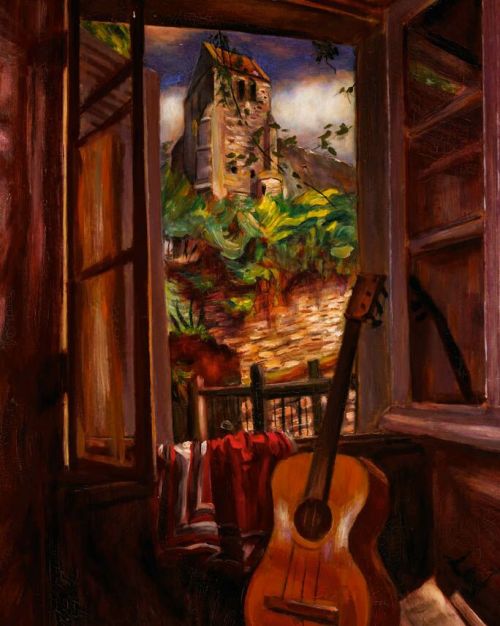 artist-henrilf: Interior With A Guitar, Henri Le Fauconnier