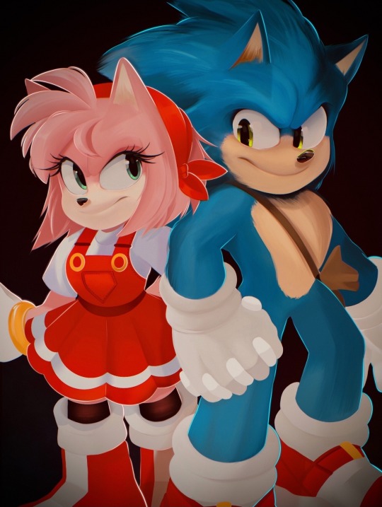 Sonamy by Senna75  Sonic and amy, Hedgehog movie, Sonic fan art