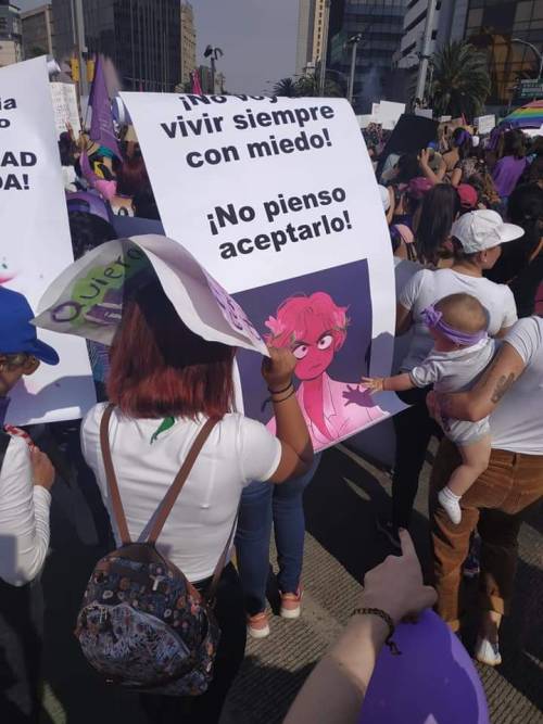 Someone In Mexico Went To The March For The International Women's Day With A Persephone Sign.