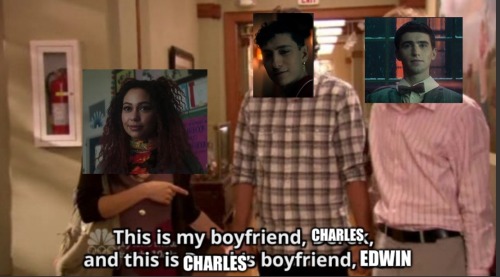 Meme of Crystal Palace saying "This is my boyfriend Charles and Charles' boyfriend Edwin"