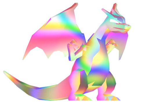 lambertduchesne:A transparent multicolor charizard