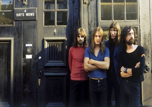 more-relics:Pink Floyd 4 Hays Mews, Hampstead Heath, London, fall 1971. 