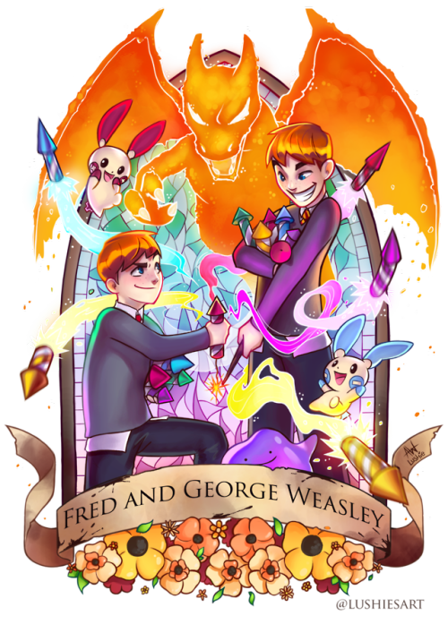 Pottermon: Fred and George WeasleyThey have:Plusle and Minun because I wanted to give them a set of 