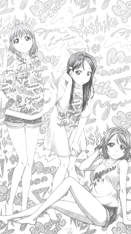 schoolidol-edits: 1st, 2nd and 3rd years + pencil