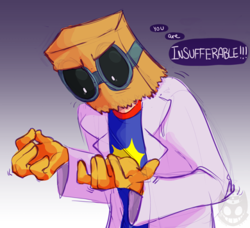 coreath:  ( ͡° ͜ʖ ͡°)(I feel like the argument stemmed from Black Hat being meaner than usual towards Flug because he’s frustrated at himself trying to understand his affectionate feelings, and Flug finally blows up about it)
