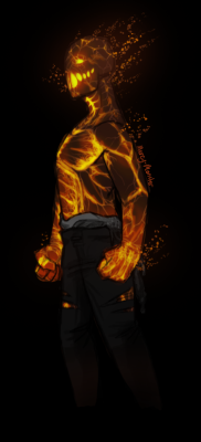 mooncatyao:  mercy-monster: What if Grillby had survived trying to douse himself in the marsh? Hmmm… cool~ 