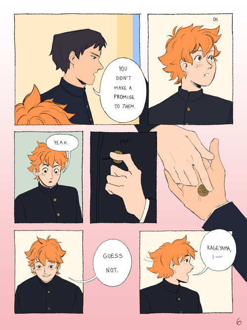 norainacad:kagehina comic that i made! i wanted to do something based on their graduation and that t