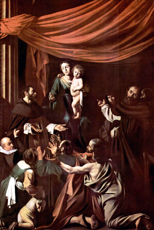 caravaggista:  Caravaggio tells Mary’s story: The Annunciation (c. 1608-10); The Adoration of the Shepherds (1609); The Adoration with St. Francis and St. Lawrence (1609);The Rest on the Flight into Egypt (1597); Madonna and Child with Saint